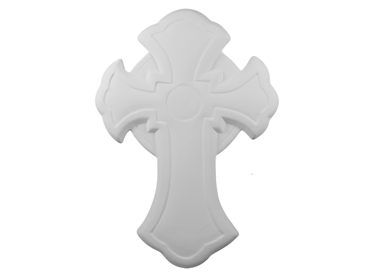 Bisque Decorative Cross Plaque (Case of 4)