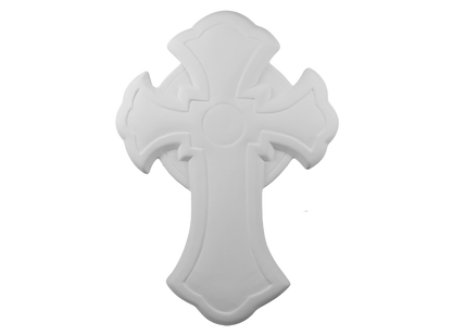 Bisque Decorative Cross Plaque (Case of 4)