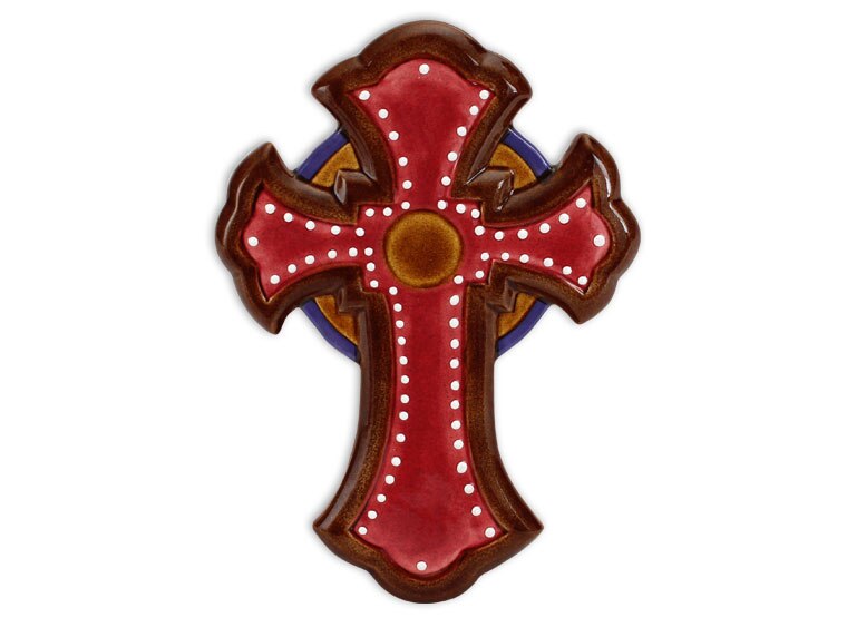 Bisque Decorative Cross Plaque (Case of 4)