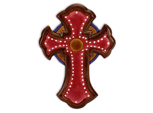 Bisque Decorative Cross Plaque (Case of 4)