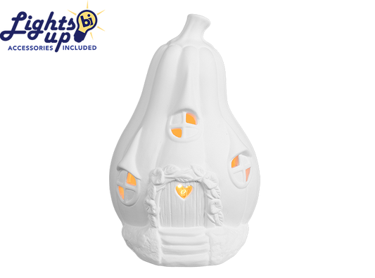 Bisque Lighted Gourdgeous Fairy Cottage (Case of 2)