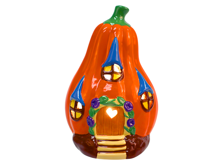Bisque Lighted Gourdgeous Fairy Cottage (Case of 2)