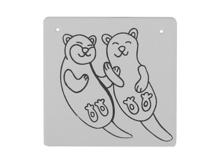 Bisque Otter Love Plaque (Case of 12)