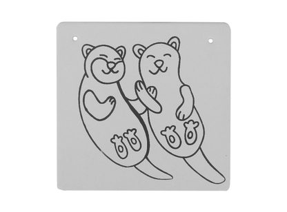Bisque Otter Love Plaque (Case of 12)