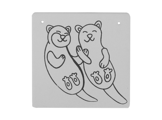 Bisque Otter Love Plaque (Case of 12)