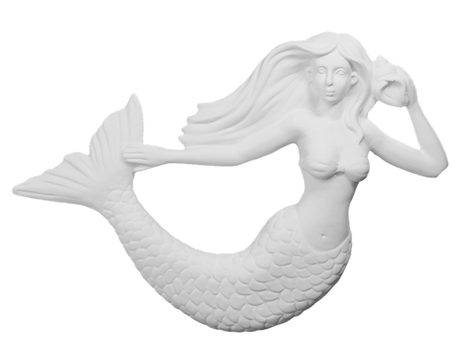Bisque Mermaid Plaque (Case of 4)