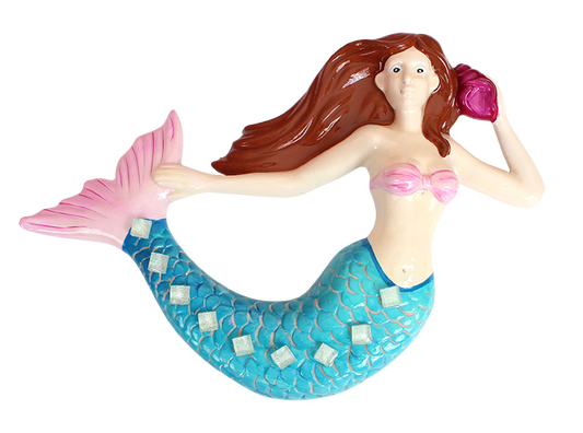 Bisque Mermaid Plaque (Case of 4)