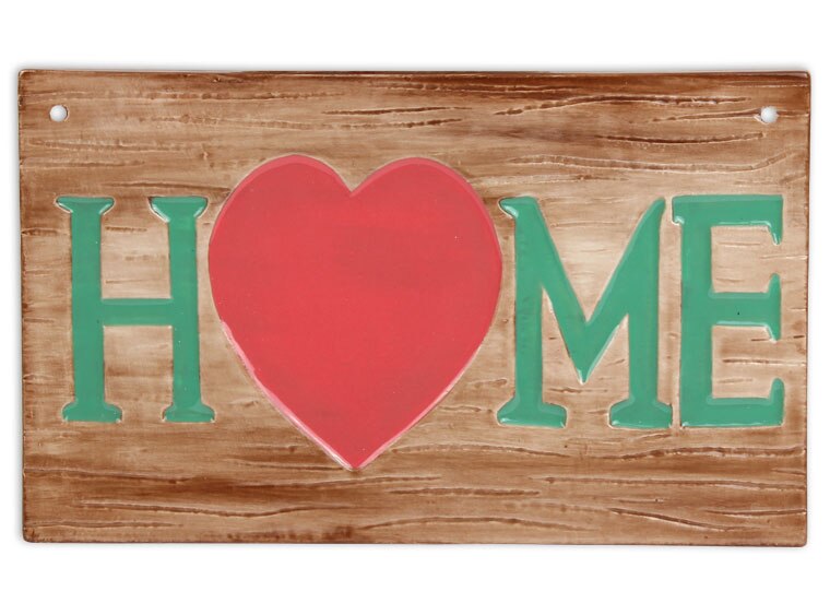 Bisque Home Tile Plaque (Case of 6)