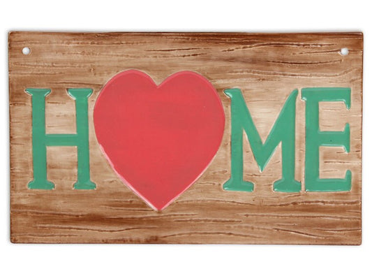 Bisque Home Tile Plaque (Case of 6)