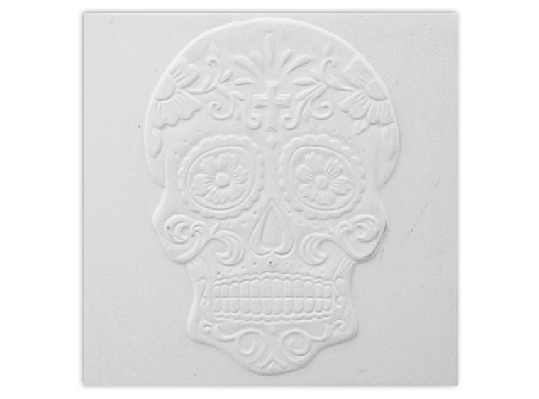 Bisque Day Of The Dead Tile (Case of 12)