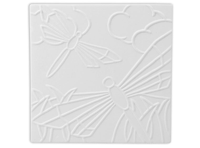 Bisque Dragonfly Tile (Case of 12)
