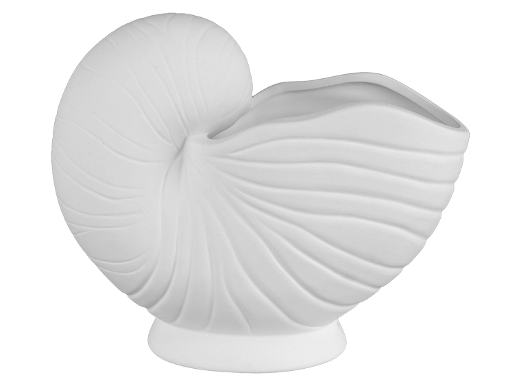 Bisque Nautilus Shell Container (Case of 2)