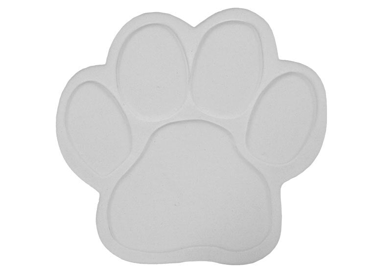 Bisque Paw Print Tile Plaque (Case of 12)