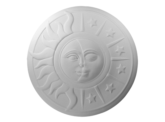 Bisque Sun And Moon Plaque (Case of 4)