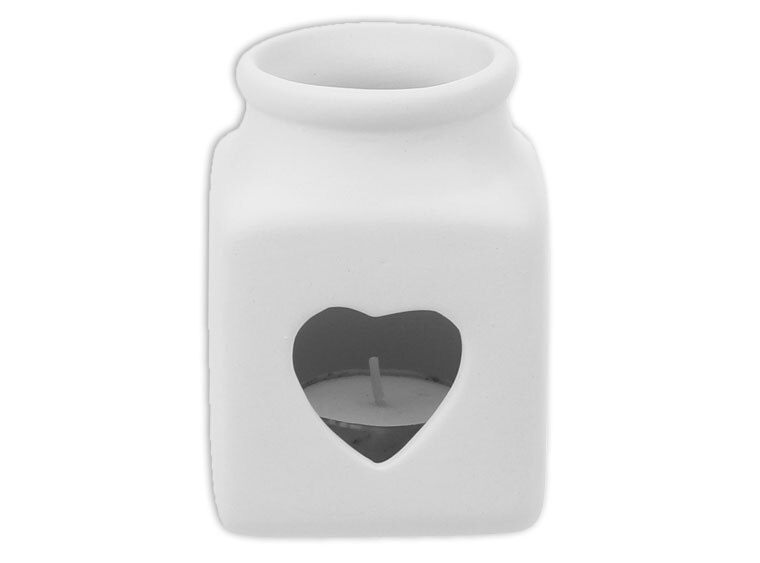 Bisque Heart Tea Light Votive (Case of 6)