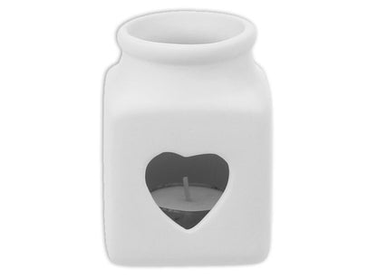Bisque Heart Tea Light Votive (Case of 6)