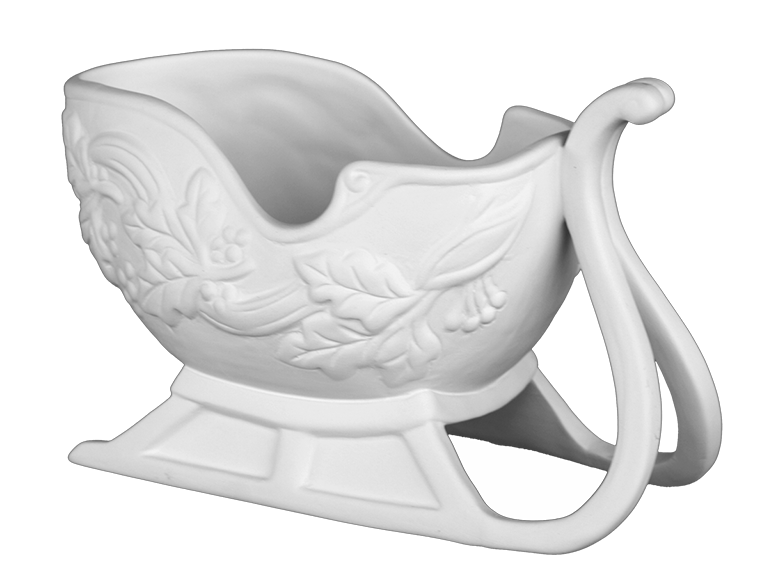 Bisque Sleigh Dish (Case of 4)