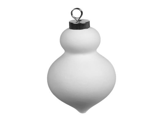 Bisque Retro Finial Ornament (Case of 8)