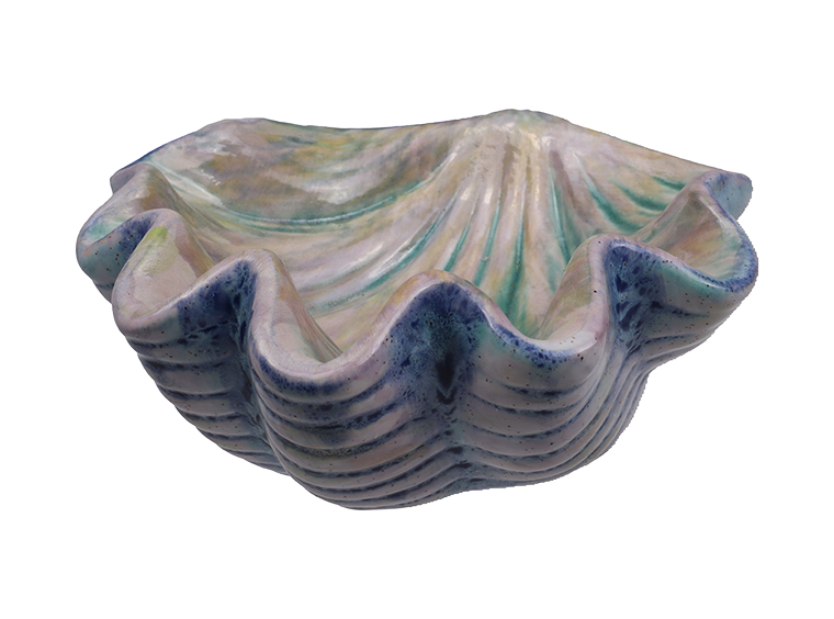 Bisque Giant Clam Shell Dish (Case of 6)