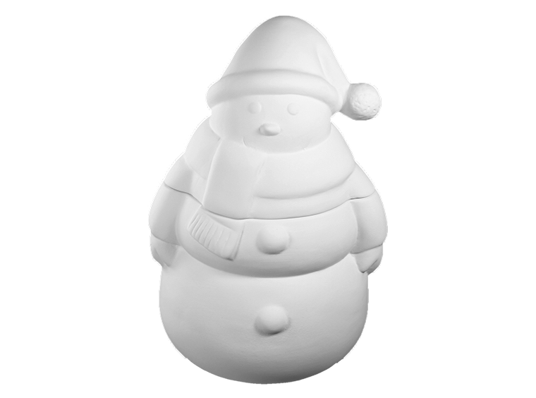 Bisque Snowman Jar (Case of 1)