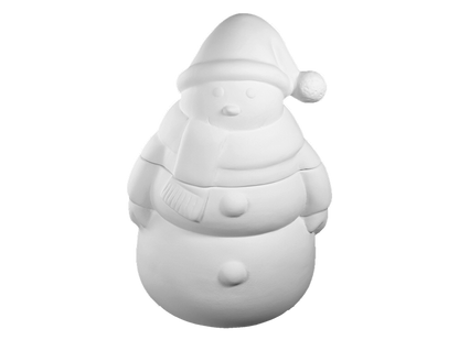 Bisque Snowman Jar (Case of 1)
