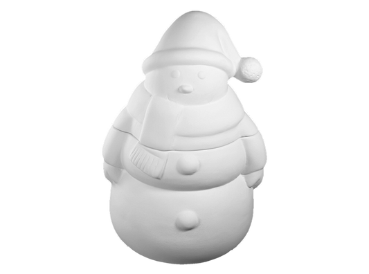Bisque Snowman Jar (Case of 1)