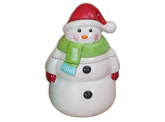 Bisque Snowman Jar (Case of 1)
