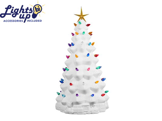 Bisque Lighted Tree With Gifts (Case of 1)
