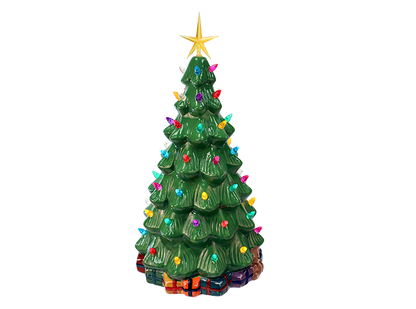 Bisque Lighted Tree With Gifts (Case of 1)