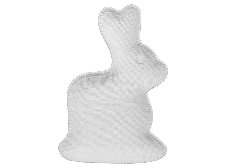 Bisque Burlap Bunny Plate (Case of 4)