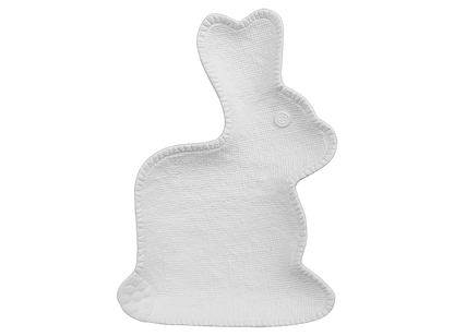 Bisque Burlap Bunny Plate (Case of 4)