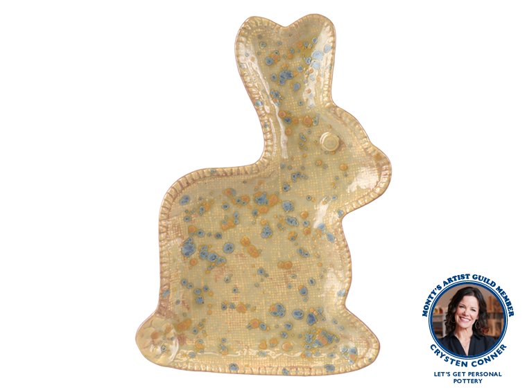Bisque Burlap Bunny Plate (Case of 4)