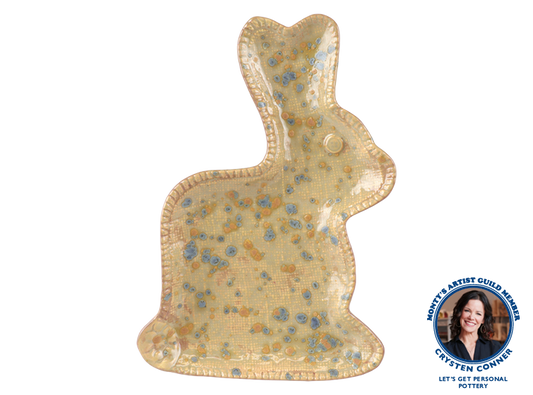 Bisque Burlap Bunny Plate (Case of 4)