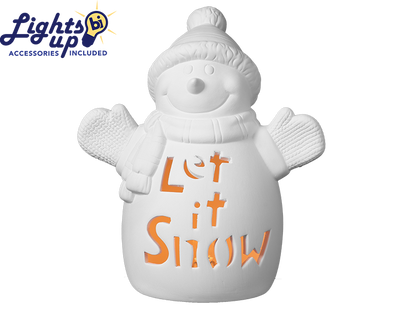Bisque Let It Snow Lighted Snowman (Case of 1)