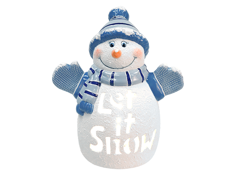 Bisque Let It Snow Lighted Snowman (Case of 1)