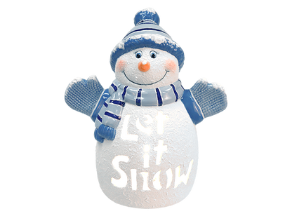 Bisque Let It Snow Lighted Snowman (Case of 1)