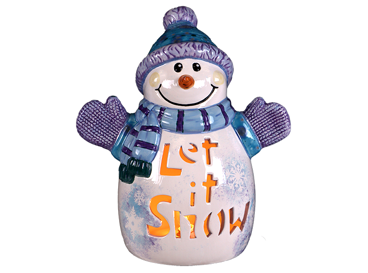 Bisque Let It Snow Lighted Snowman (Case of 1)