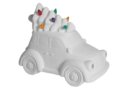 Bisque Lighted Christmas Station Wagon (Case of 1)