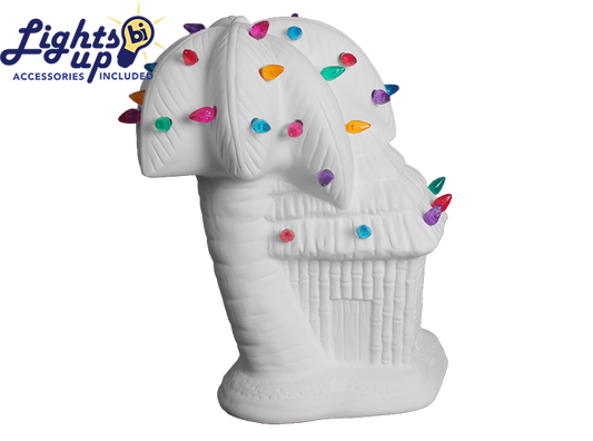 Bisque Lighted Tiki Hut (Case of 1)