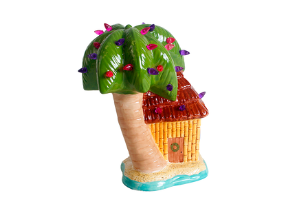 Bisque Lighted Tiki Hut (Case of 1)