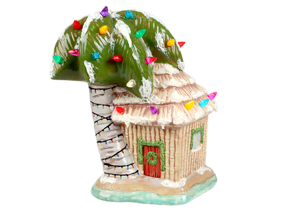 Bisque Lighted Tiki Hut (Case of 1)