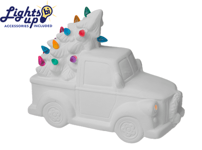 Bisque Lighted Christmas Tree Truck (Case of 1)