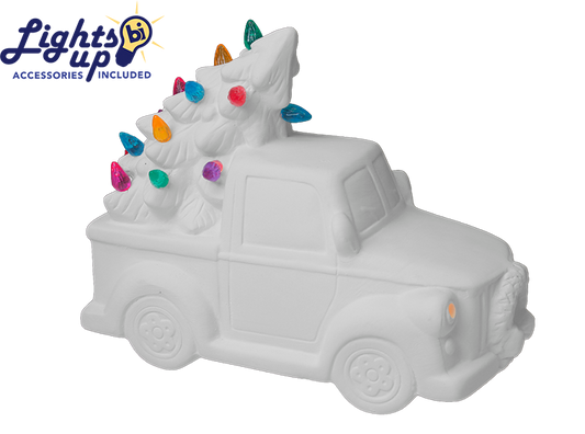 Bisque Lighted Christmas Tree Truck (Case of 1)