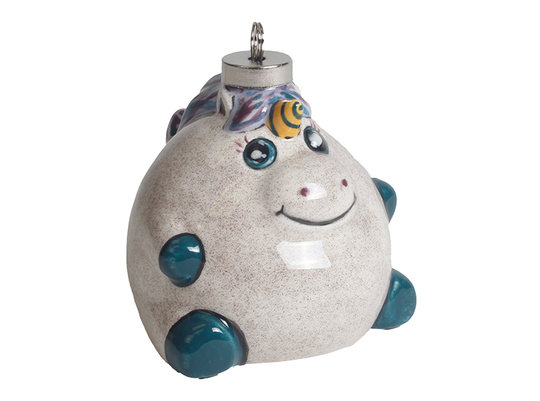 Bisque Plump Unicorn Ornament (Case of 8)