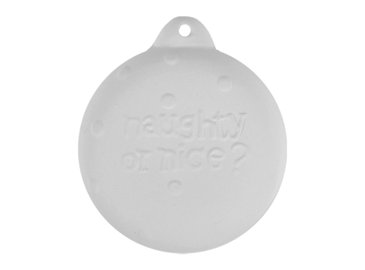 Bisque Naughty Or Nice Ornament (Case of 12)