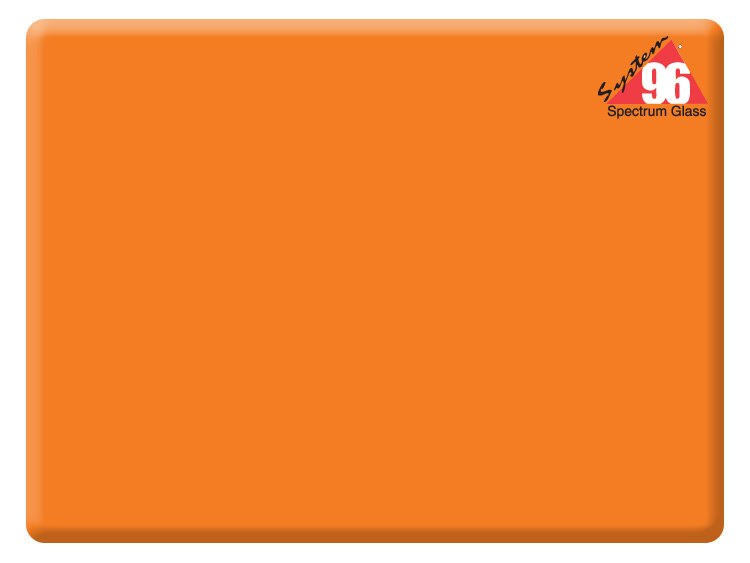 Orange Opalescent Glass Blank (Case of 1)