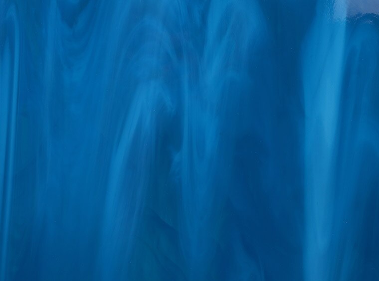 Deep Aqua/White, Cyan Sheet Glass - 12" Square - Single (Case of 1)