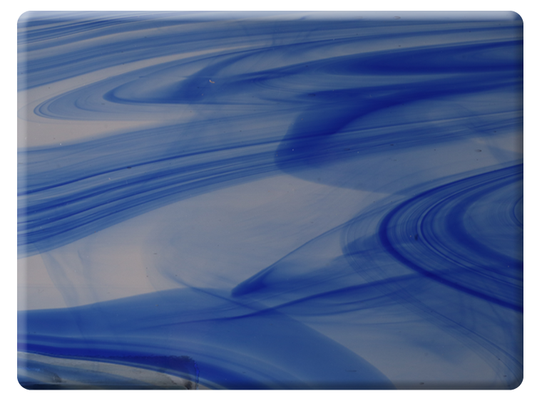 Ice And Dark Blue Fusers' Reserve Sheet Glass - 24" Square - Single (Case of 1)