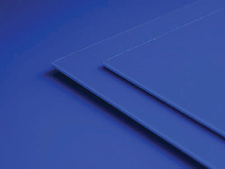 Medium Blue Opalescent Glass Slab (Case of 1)