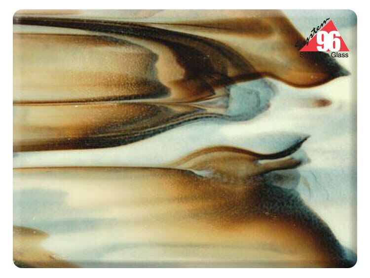 Chocolate & White Streaky Glass Slab (Case of 1)